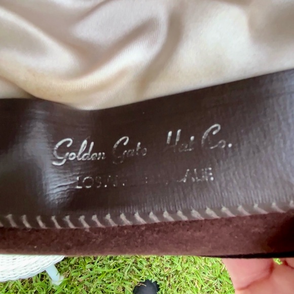 Vintage Golden Gate Hat Co. "Belmont" hat in Brown w/ Feather pork pie fedora - Picture 8 of 8